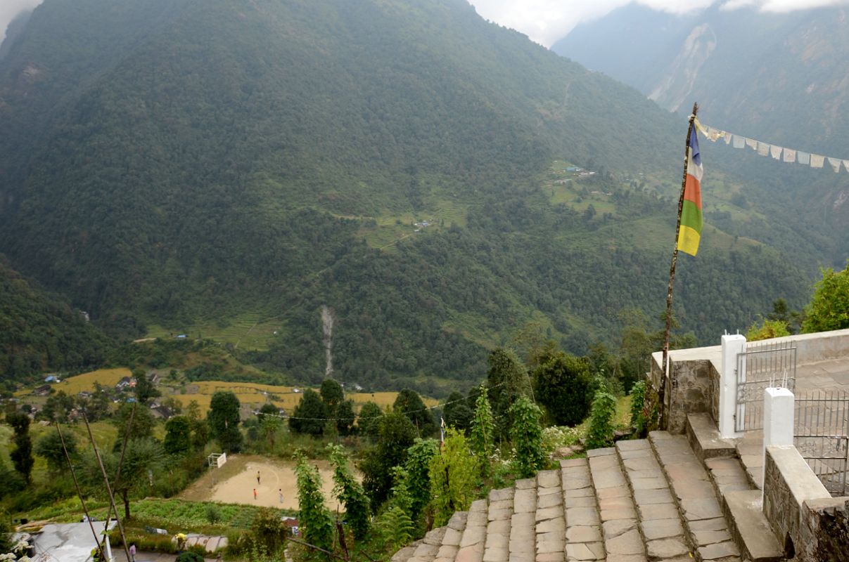 02 Descending Thousands Of Steps From Chomrong With View To Trail Across The Valley On The Trek To Annapurna Sanctuary 